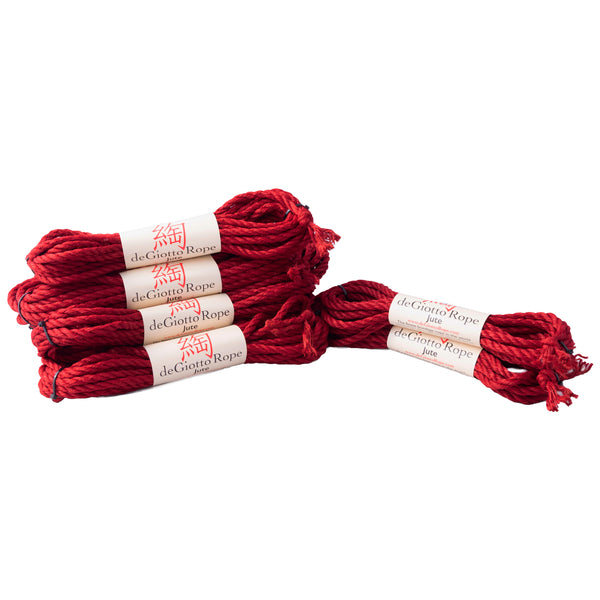 jute shibari rope full kit 8x30' 2x15' red