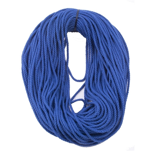 spooled hemp shibari rope 300' ready to use blue