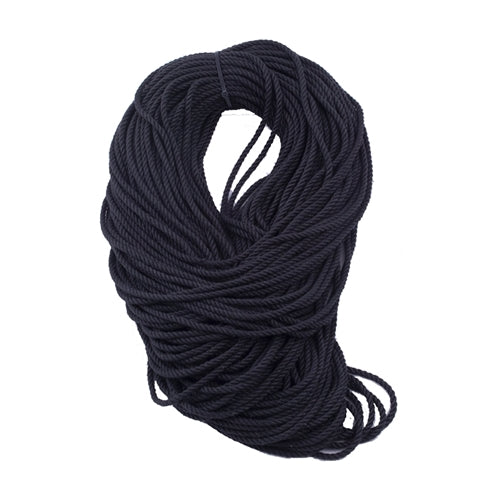 spooled hemp shibari rope 300' ready to use black