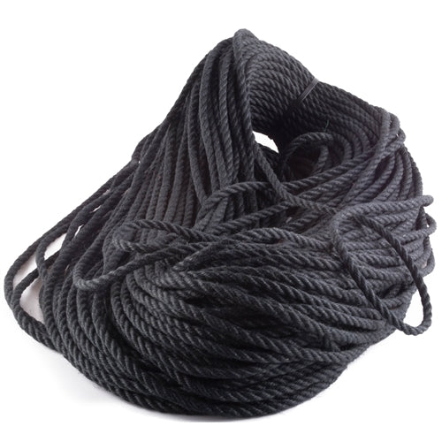 spooled natural & dyed jute rope 300+ feet raw black