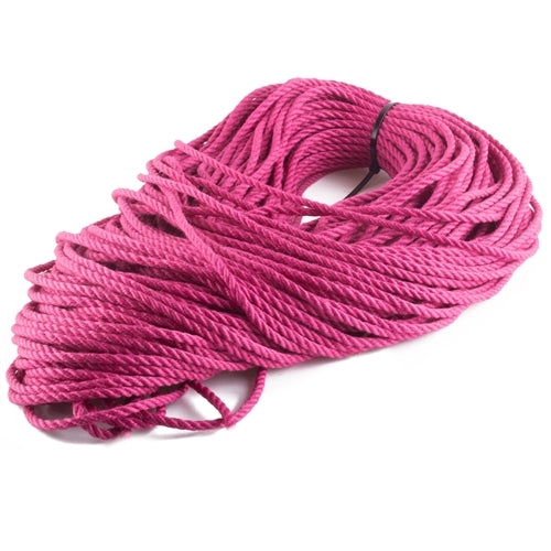 spooled natural & dyed jute rope 300+ feet raw pink/magenta